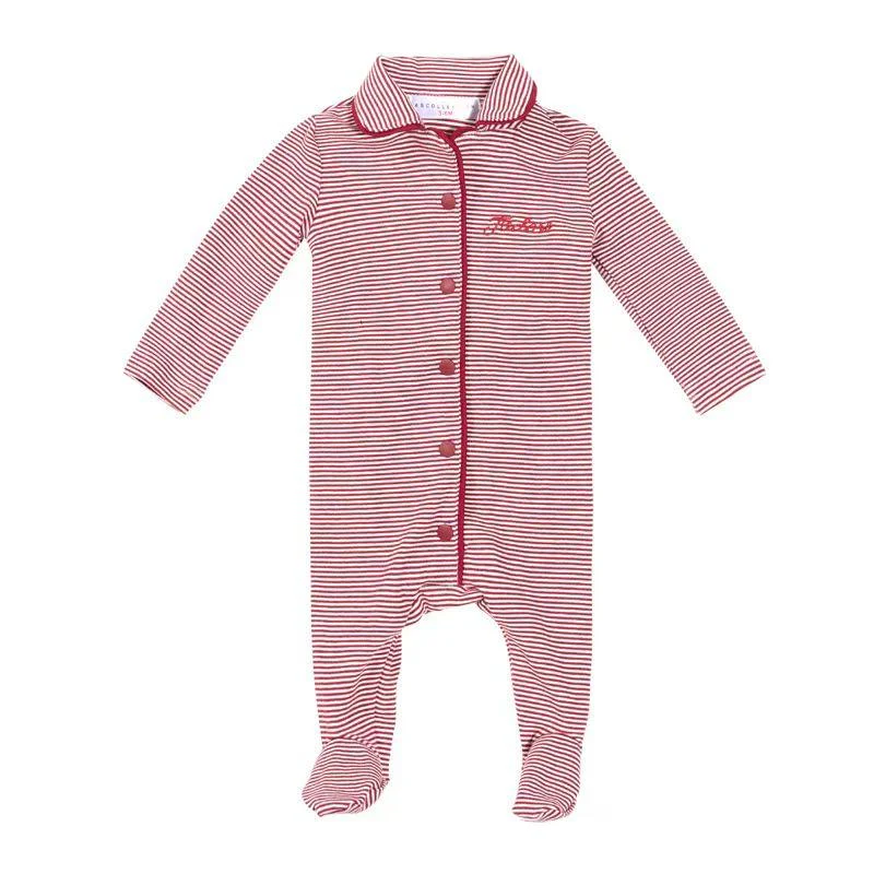 Baby Red Striped Strechy- The Jadore Loungewear