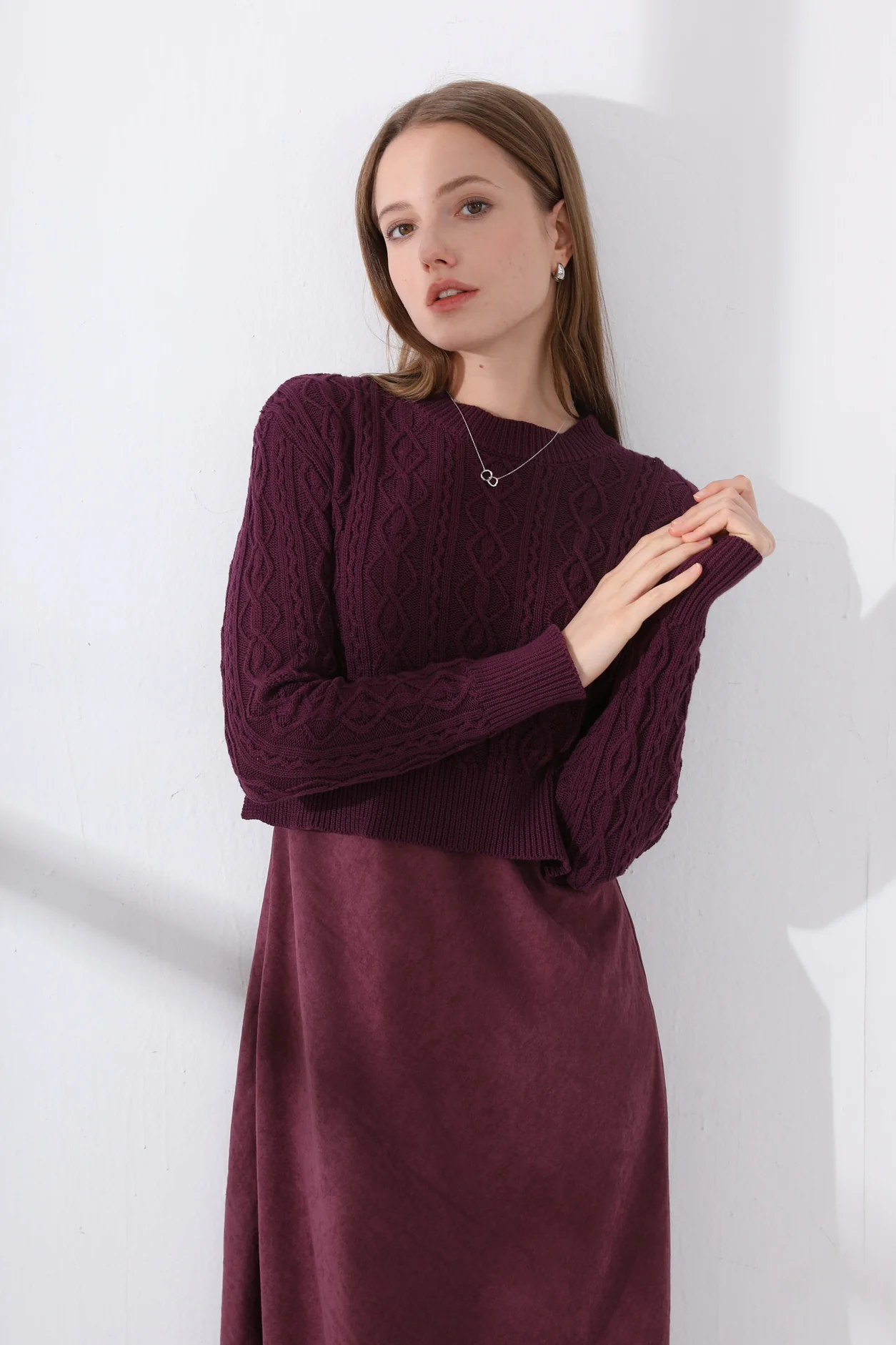 Cableknit Top & Cupro Jumper - Image 4