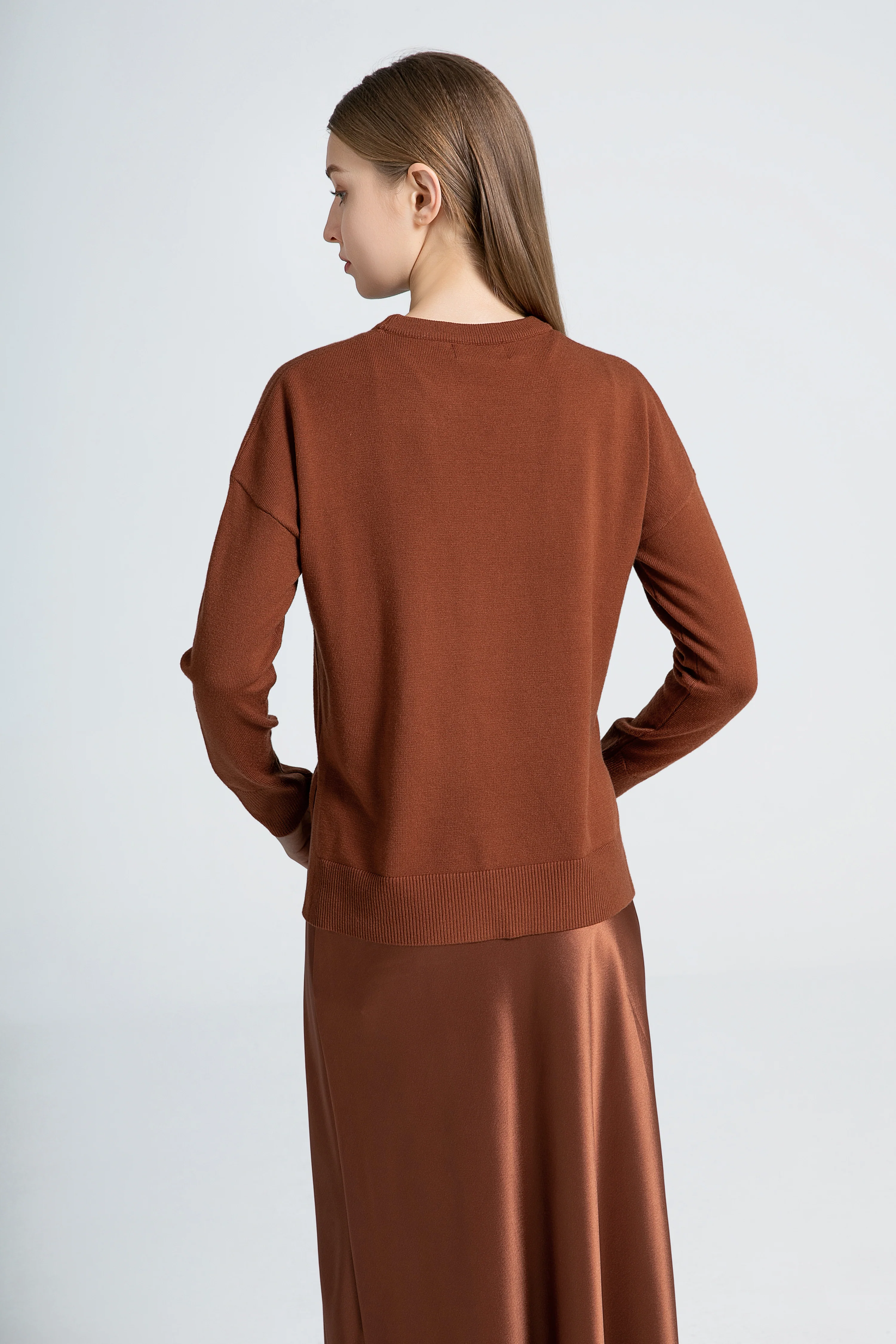 Caramel Satin Knit 2pc - Image 2