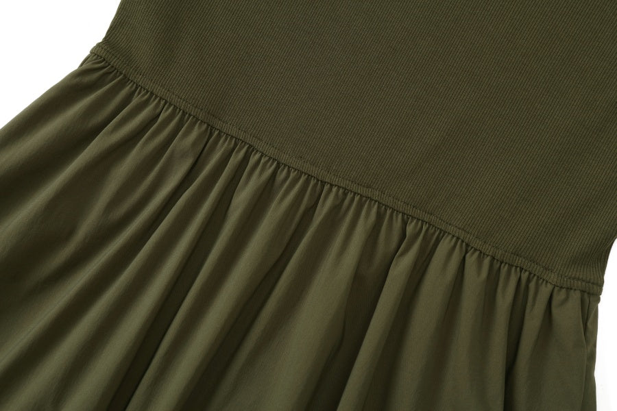 Cableknit Cardigan with Ribbed Maxi Olive - Image 5