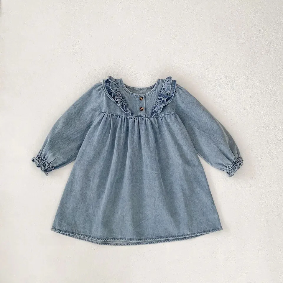 Denim Ruffle Dress