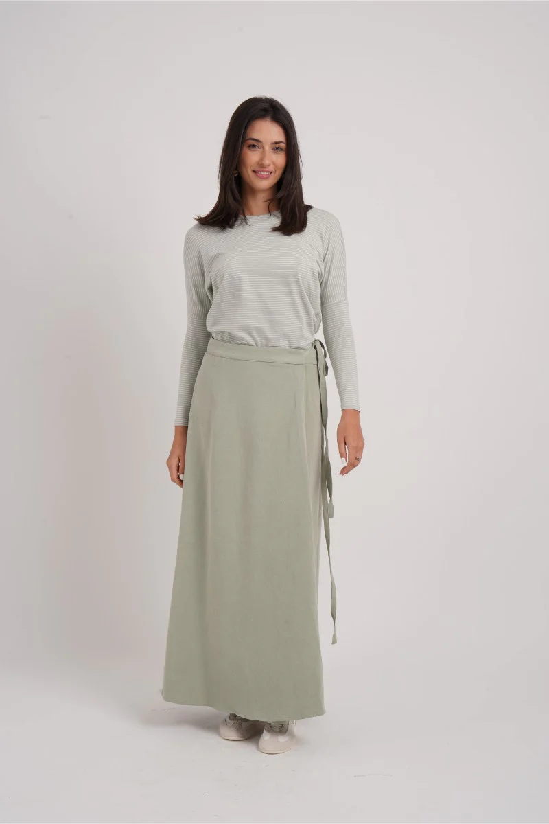 Linen Wrap Skirt