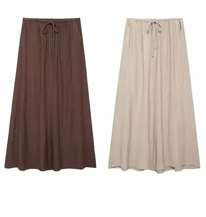 Maxi Crinkle Skirt & Vest Set