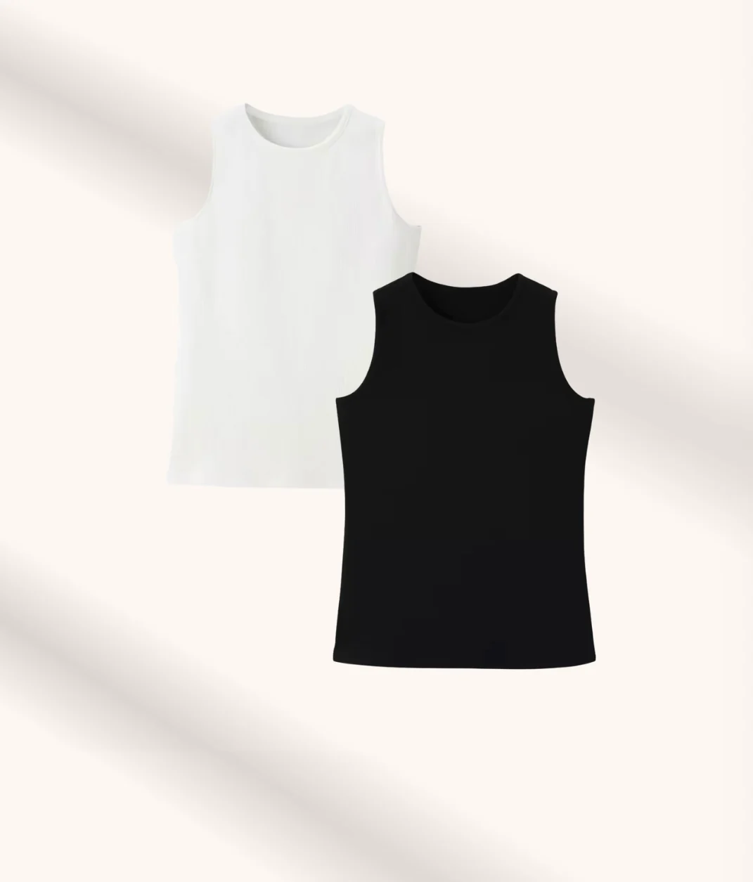 Ribbed Vests- White - Image 2