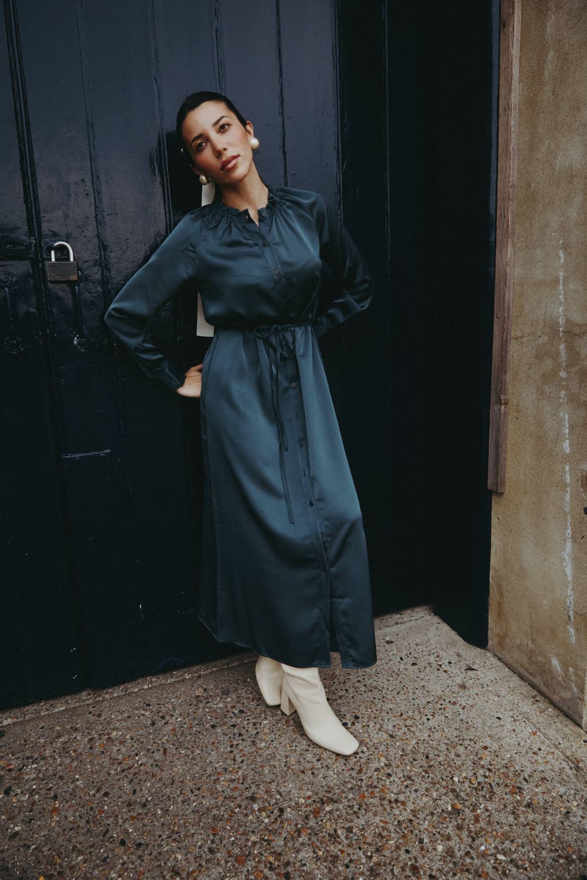 Satin Print Dress - Image 4