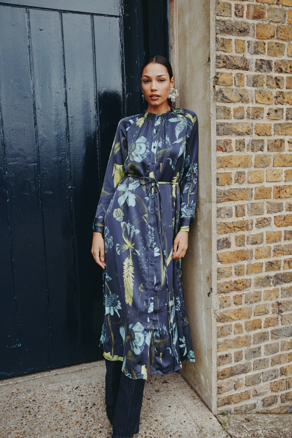 Satin Print Dress