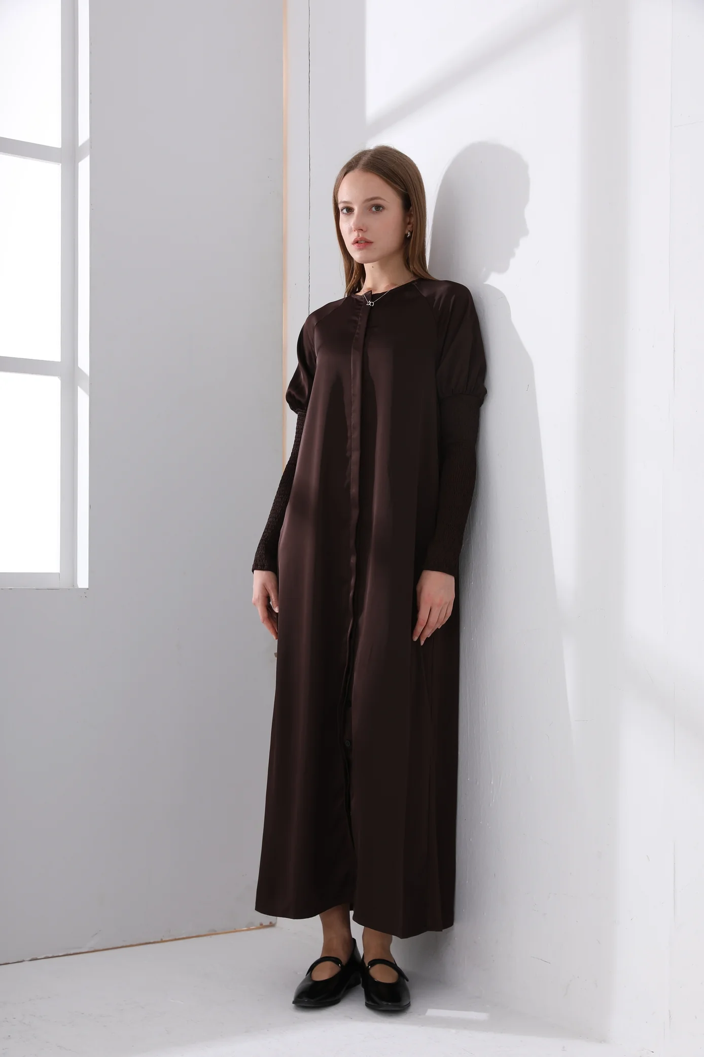 Emerald Satin Dress - Image 6