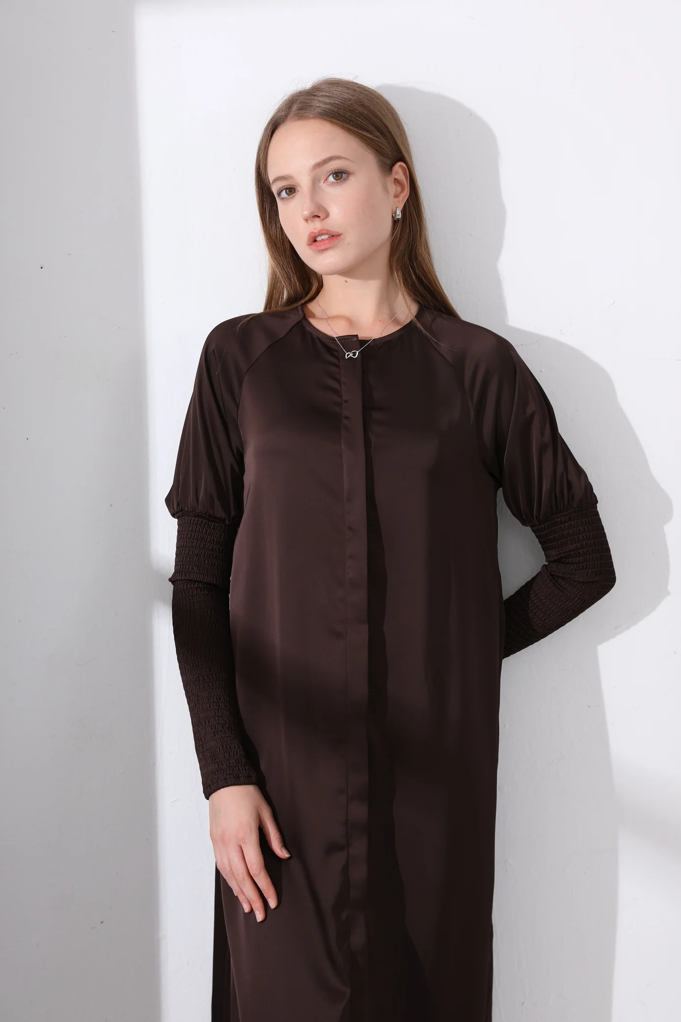 Emerald Satin Dress - Image 9