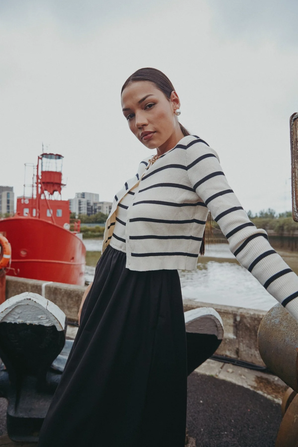 Sleeveles Jumper Dress and Knit Cardigan Wine - Image 4