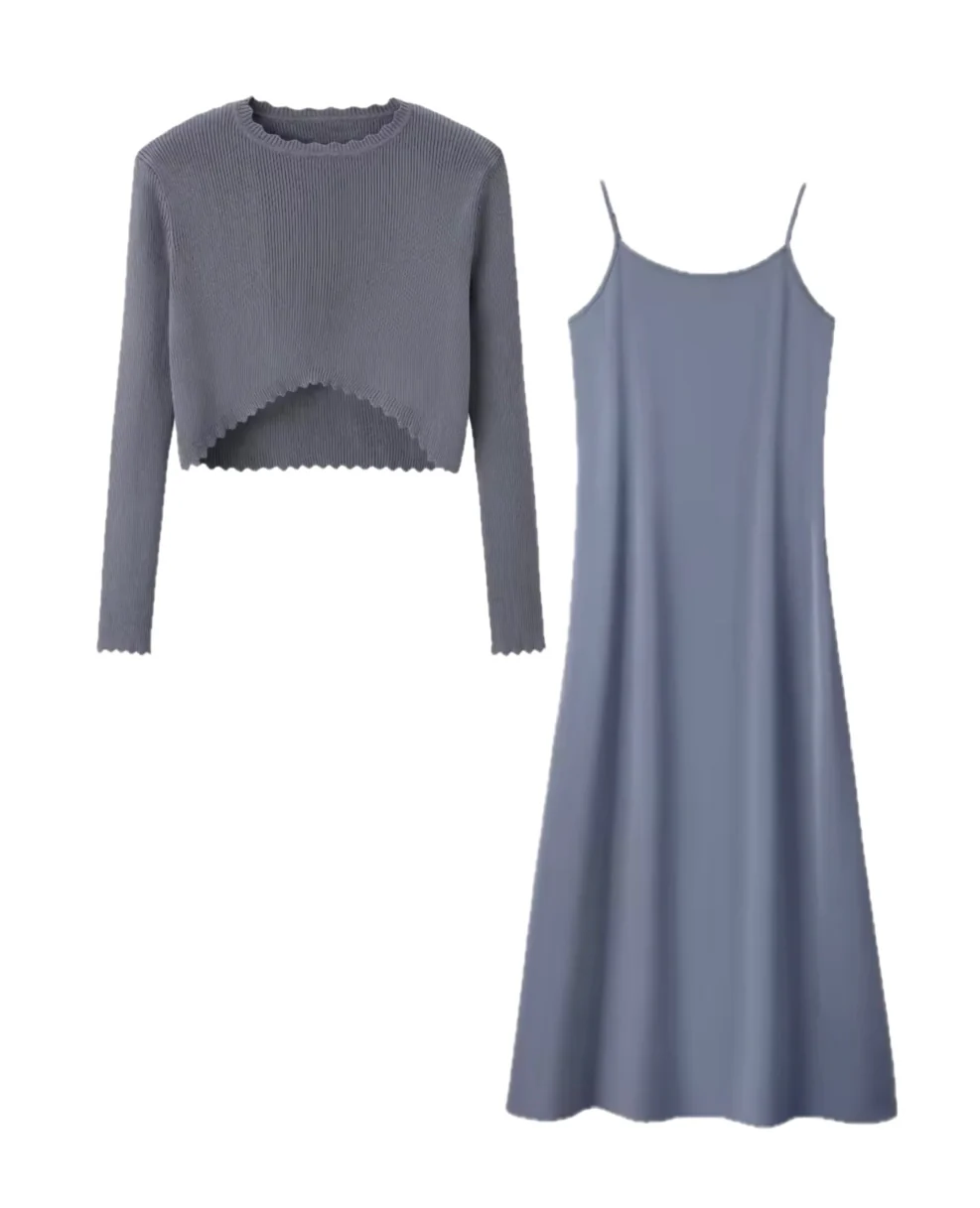 The Dahlia Set Blue Satin