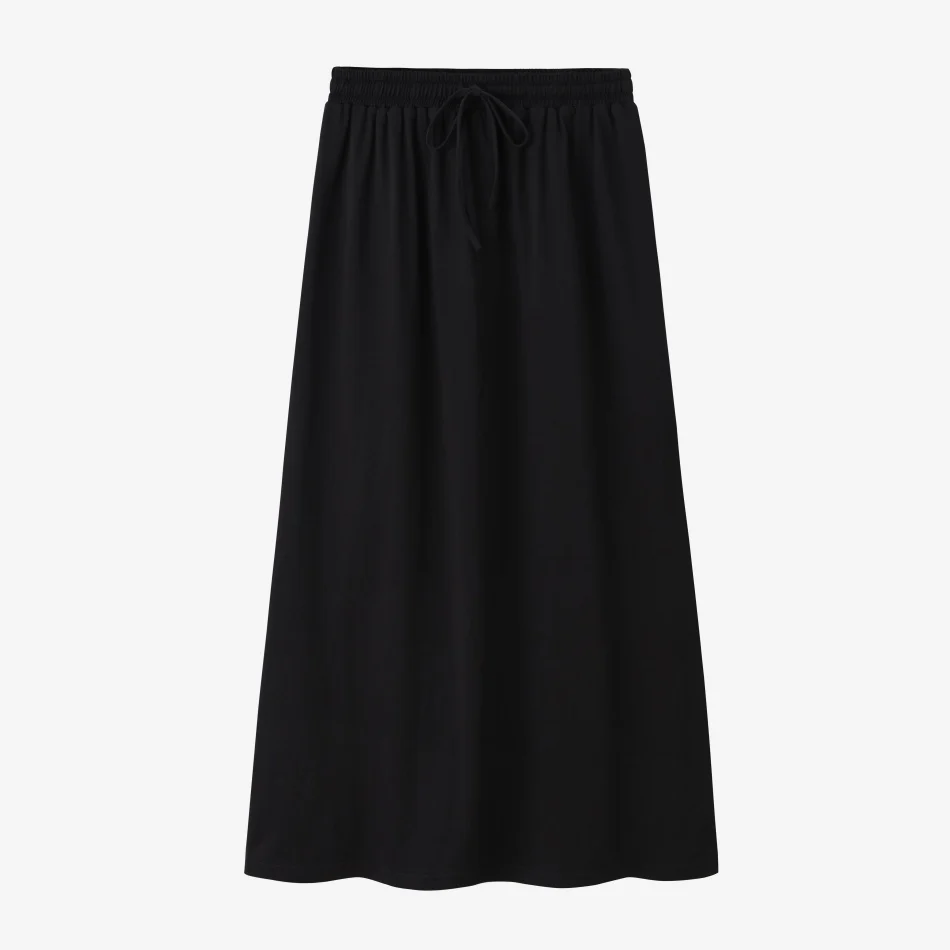 Drawstring Maxi Skirt - Image 3