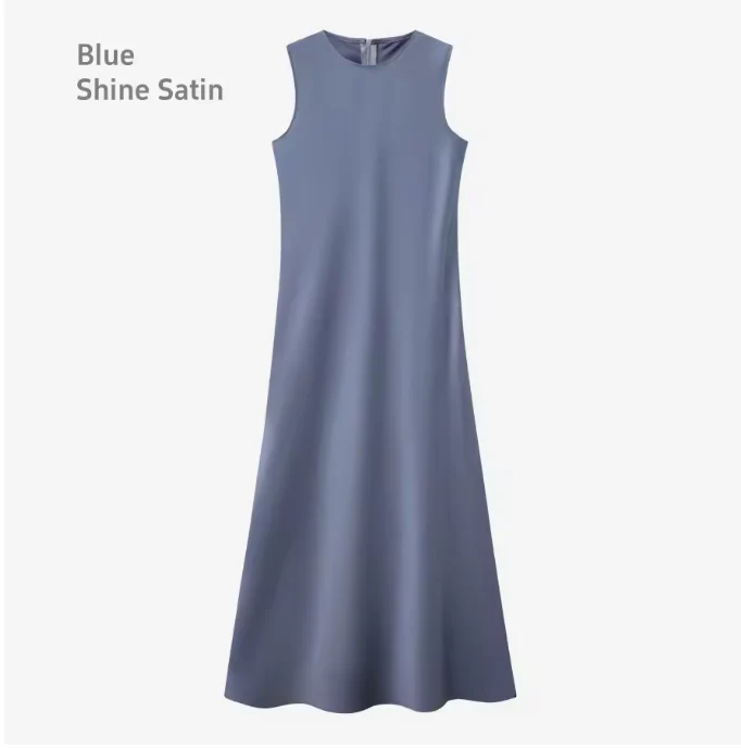 Knit Top x Satin Dress - Image 6