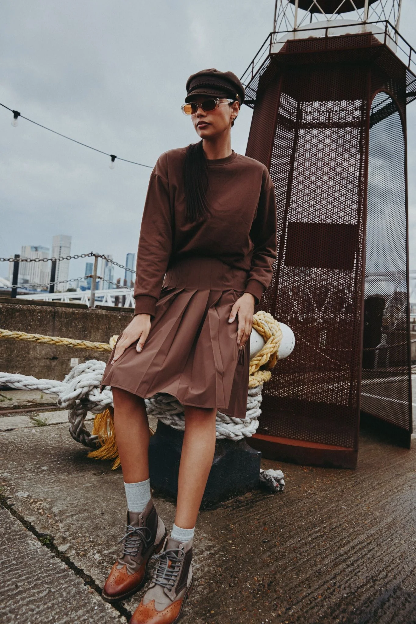 The Sweater x Pleat Skirt Set - Image 7
